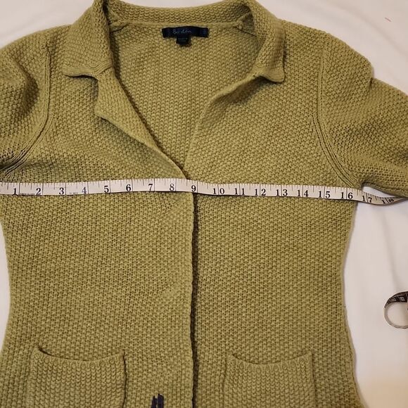 Boden Green Wool Cardigan Sweater size 12 - Picture 4 of 8